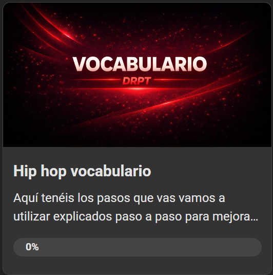 Módulo de vocabulario de hip hop en Disrupt